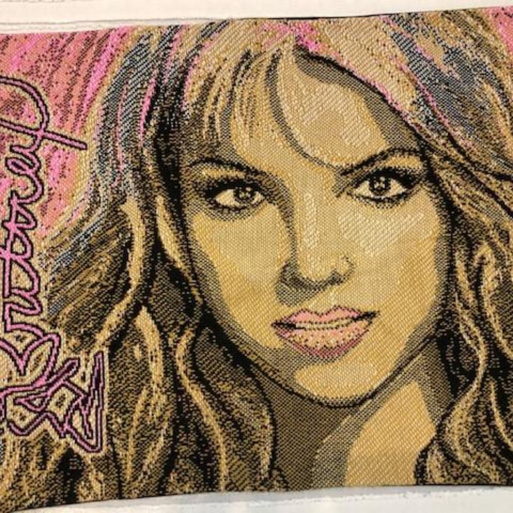 Vintage & New - Britney Spears Woven Pillow Case - Rare - Collectible - Unique - Picture 6 of 11